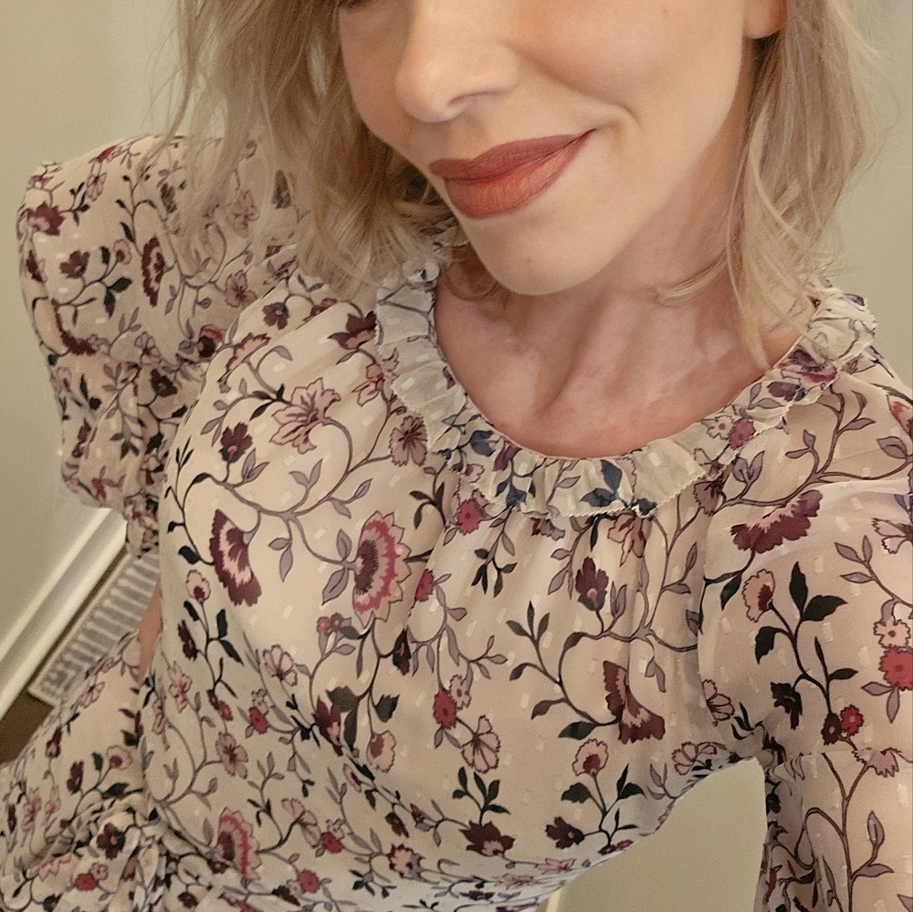 Eliza J Floral Print Long Sleeve Dress - SIZE 4 - Picture 6 of 16